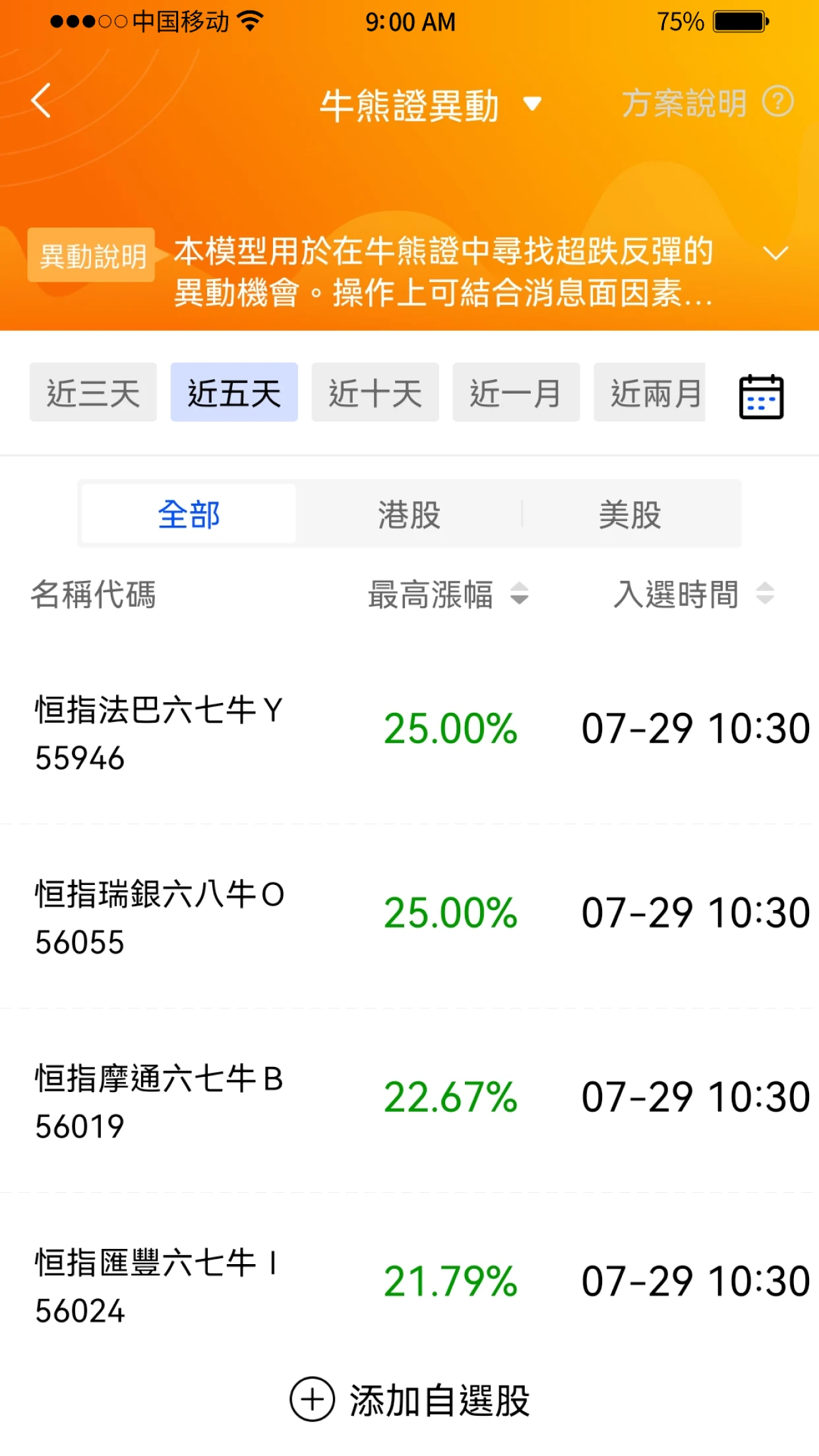 霸財智贏-港美股買賣點預警、即市選股、實時報價、走勢分析 screenshot